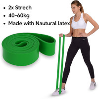 AZWIAN Power Stretch Resistance Band – Green (40-60kg) Resistance Tube(Green)