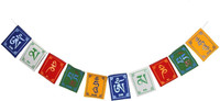 Tibetan Buddhist Prayer Flag Large Size Car Window Flag 8.9 cm x 10.2 cm by Prokriti(Polyester, Pack of 1)