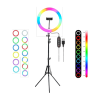 DIGITEK DRL-14C RGB 31cm LED Ring Light with 5 feet Stand for Photo & Video Shoot & More Ring Flash(Multicolor)