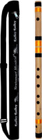 NEXTOMART Musical Flutes Bamboo Flutes C Natural 7 Hole Right Hand Bansuri Size 19 Inch With Free Carry Bag Bamboo Flute(49 cm)