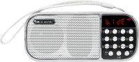 Faux Fixxen Portable Rechargeable FM Radio No Bluetooth TF Card and Radio/Digital FM Speaker FM Radio(Black)