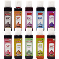 PURAMIO Liquid Food Colours, 30ml Each, (Pack of 10)- Multicolor(300 ml)