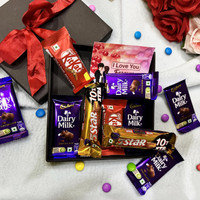 OddClick valentine gift for boyfriend girlfriend husband wife chocolate gift box Combo Paper Gift Box(Multicolor)