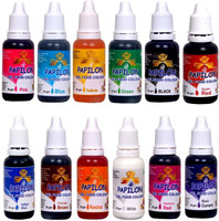 PAPILON Gel Food colour (30gm x 12) Multicolor(30 g)