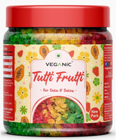 Veganic Tutti Frutti Mix | Colorful Tuty Fruity | Tuti Fruity Fresh Cherries for Cakes & Cookies Decoration | Made From Fresh Raw Papaya Sprinkles(400 g, sweet)