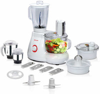 Rico FP101 Food Processor With Coconut Scrapper,Blades & Chutney Jars 700 W Food Processor(White)