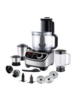 Inalsa 1200W Copper Motor,3 Jars,2.5L Processing Jar,Chopping & Kneading-FP INOX1200 1000 W Food Processor(Silver, Black)