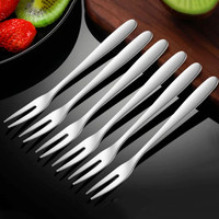 VishList Fork Spoon For Fruits, Desert Fork , Salad Fork ( 6 set ) Stainless Steel Fruit Fork Set(Pack of 6)