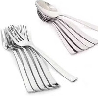 ARSCART Spoon & Fork Set for Home & Kitchen (12 Pieces) Stainless Steel Serving Fork Set(Pack of 12)