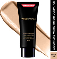 FACES CANADA Weightless Matte Finish Foundation | Lightweight | Anti-Ageing | Flawless Finish Foundation(Beige, 15 ml)