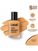 Lakmé Forever Matte , Superior Coverage, Vit E, Lightweight Foundation(Beige, 27 ml)