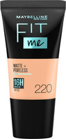 MAYBELLINE NEW YORK Fit Me Matte+Poreless Liquid Tube Foundation(220 Natural Beige, 18 ml)