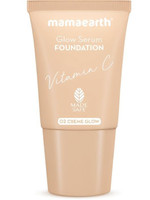 Mamaearth Glow Serum Mini Tube with Vitamin C & Turmeric for 12-Hour Long Stay Foundation(Crème Glow, 18 ml)
