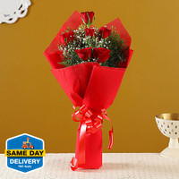 FNP Fresh Red Roses Bouquets(6 Flowers)