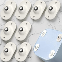 MOSPROS Self Adhesive Mini Caster Wheels 360 Degree Rotating (Pack of 2)-MACW-105 Bed Legs(Furniture Accessories, Aluminium)