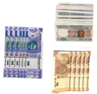 COUNTACH Fake indian currency look like real money 5Rs,10Rs,100Rs(50each)150pcs Fake Notes Gag Toy