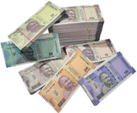 Zinnia (100 Each x 6 = 600 Fake Note) Playing Indian Currency Fake Note Nakli Note Fidget Toy Gag Toy(Multicolor)