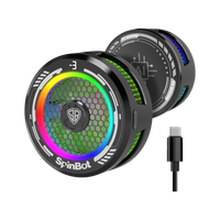 SpinBot IceDot MAG V1 semiconductor Magnetic Mobile Cooler |15W | RGB Lights| with Clip  Gaming Accessory Kit(Black, For Android, iOS)