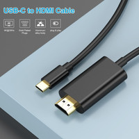 RyzCare USB C to HDMI Cable（6FT [4K, High-Speed] Gaming Adapter(Black, For PC, Mac OS)