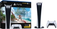 SONY PlayStation 5 Digital Edition 825 GB with Horizon Forbidden West ( Voucher Inside Box)(White, No)
