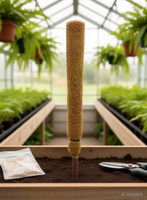 Besttrader Plant Support Moss Stick- Green Grass Pole for Plants Support, Garden Mulch(Green, Brown 0.4 kg)
