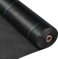 HHBR Weed Mat 0.6*5 Meter Length 110 GSM Garden Weed Fabric Heavy-Duty Weed Block Garden Mulch(Black 0.7 kg)