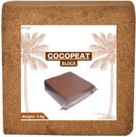 Evvue Cocopeat Brick 5kg for Garden & Plants, Soil Conditioner Potting Mix Garden Mulch(Brown 5 kg)