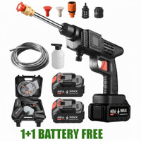 Lumous ultra High Pressure Water Gun for Car Wash Bike Washing Cleaning(Double_Battery) Spray Gun
