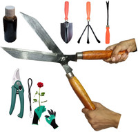 GREEN TOUCH Home Gradening Combo Items,Lawn ,Branch Cutter,Trowel Set,Gloves,oil Garden Tool Kit(9 Tools)