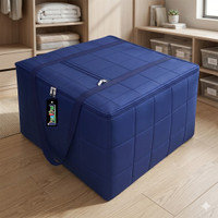 Peafowl Blanket Cover Double Bed Blanket Bag Cover/Saree Bag/Household Storage Bag Garments Cover Bag(Blue)