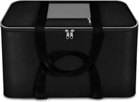 INN-VenTorE Pack of 1 Large Underbed Storage Bag for Clothes, Sarees & Blankets with Handle | Durable Storage Bag for Underbed Use, Foldable & Reusable Design | Moisture-Proof Cloth Organizer with Zipper Closure – Size 54x46x28 cm |(Black & Grey)