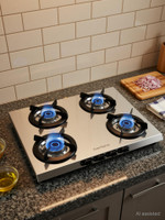 Everflame Pearl 4 Burner Gas Stove | NextGen 5G Technology | ISI Approve | 2 Year Warranty Stainless Steel Manual Gas Stove(4 Burners)