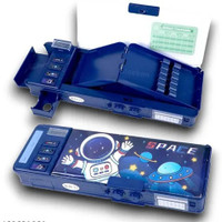 ZAKURA Unique Calender lock space geometry Geometry Box(Blue)