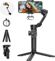 DIGITEK DSG 009F AI 3 Axis Smartphone Gimbal with Telescopic Extendable Rod & AI Tracker 3 Axis Gimbal for Mobile(300.0)
