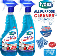hydesh 2X Double Power Shine Glass & Household Cleaner With Cleaning Cloth(1000 ml)