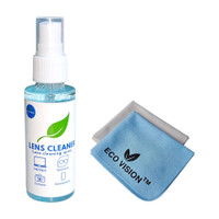 Eco Vision 1 Lens Cleaning Spray With 2 Microfiber Cloth For Spectacle, Camera, Laptop etc(100 ml)