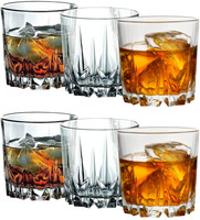 vetreo (Pack of 6) Wine and Whiskey Glass, Water and Juice Tumbler Glass Set, with Multi-Purpose Beverage Drinking Transparent Glass, Clear (Dubai) (300ML) Set (6) Glass Whisky Glass(300 ml, Glass, Clear)
