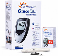 Dr. Morepen BG-03 GlucoOne Blood Glucose Monitor Glucometer with 50 Strips Glucometer(Multicolor)