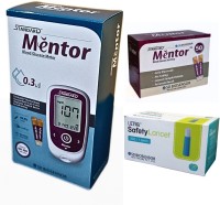 STANDARD Mentor Digital Blood Glucose Meter with 50 Strips Box & 100 Ultra Safety Lancet- Glucometer(Magenta)