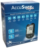 AccuSure Simple Glucometer With 25 Strips Glucometer(Black)