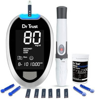 Dr Trust (USA) Digital Glucose Blood Sugar testing Monitor Machine with 10 Strips Glucometer(Black)