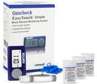 Ozocheck Glucometer|Carrying Case| 85 Test Strips| Lancing Device|Lancet |Instant Results Glucometer(Multicolor)