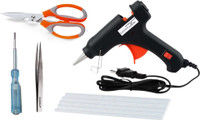 FADMAN GGS5QRJ ELECTRONIC GLUE GUN COMBO PACK WITH TESTER, TWEEZER & SCISSOR Standard Temperature Corded Glue Gun(7 mm)
