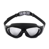 AirSound Big Frame Swim Goggles UV & Fog Resistant with Case – Adults Swimming Goggles(Black)