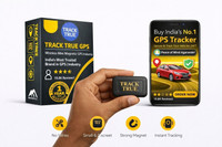 TRACKTRUE GF-20 - Wireless Mini Magnet Tracker GPS+LBS, GPS Tracker for Personal Tracker GPS Device(30 Maps, Black)