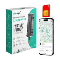 onelap LocoShield Wired- IP67 Waterproof GPS Tracker for Car, Bike, Scooty | Mobile App GPS Device(Black)
