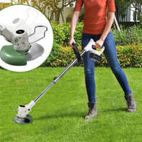 Wengonvila Cordless Battery Electric Powered Grass Cutter 3-in-1 Mower & Grass Cutter Cordless Grass Trimmer(Manual Feed)