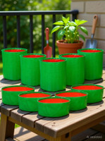 JIRSTAME JIRSTAME 12 X 12 inch -Pack of 5 & 15 X 6 inch -Pack of 5 for Gardening Grow Bag Grow Bag