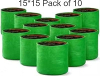 SM Enterprises GrowTree Terrace gardening grow bag 15"x15" (Pack of 10) Grow Bag Grow Bag Grow Bag
