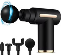 RjGuru Gun Massager Massage Machine Body Massager 4 Massage Heads 5 Speed